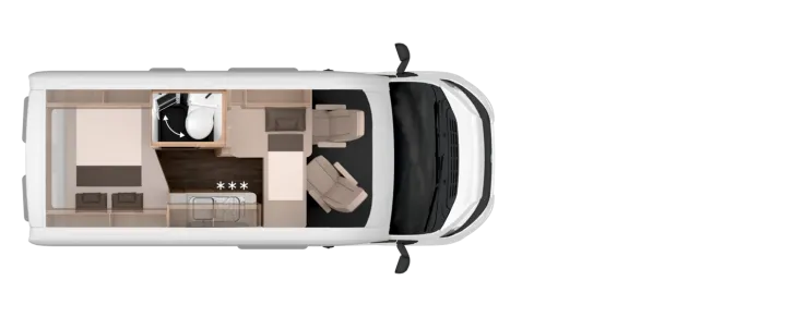 Grundriss Nacht Knaus BoxLife 540 MQ PLATINUM SELECTION Modell 2027 / Jetzt vorbestellen