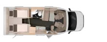 Grundriss Tag Knaus Van TI Plus 650 MEG Automatik Allrad