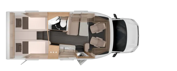 Grundriss Tag Knaus Sky TI 650 MEG *Automatik*VW Crafter*
