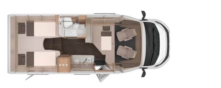 Grundriss Nacht Knaus L!VE TI 650 MEG Platinum Selection Sofort verfügbar