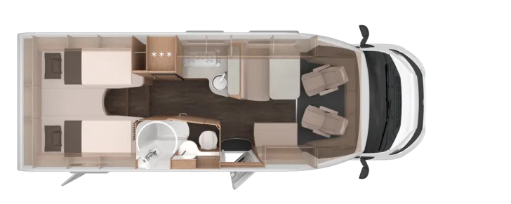 Grundriss Tag Knaus L!VE TI 700 MEG Platinum Selection UVP: 91.674,-€ Modell 2027