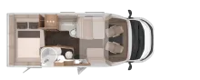 Grundriss Tag Knaus L!VE WAVE 650 MG Platinum Selection 3-er Thule Lift Radträger