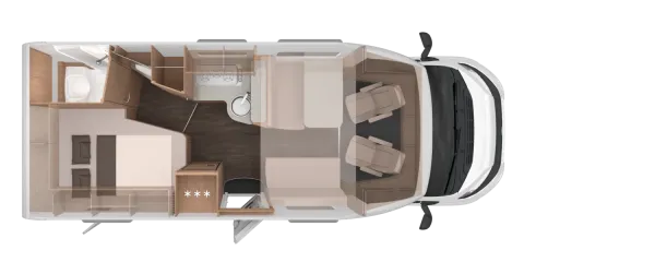 Tagesgrundriss Knaus L!VE WAVE 650 MF Platinum Selection Tagesgrundriss Knaus L!VE WAVE 650 MF Platinum Selection