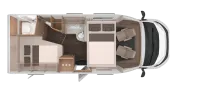 Grundriss Nacht Knaus LIVE WAVE 650 MF PLATINUM SELECTION Modell 2026 / Live Wave 650 MF