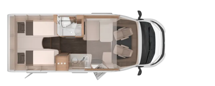 Grundriss Tag Knaus L!VE WAVE 650 MEG Black Selection UNBENUTZT, SOFORT VERFÜGBAR!