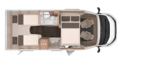 Grundriss Nacht Knaus LIVE WAVE 650 MEG PLATINUM SELECTION Adaptiver Tempomat / Lithium / Markise