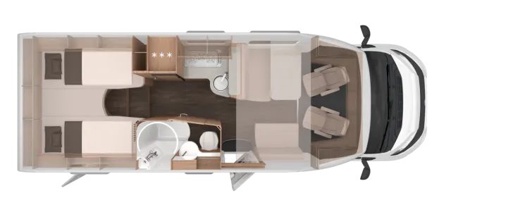 Grundriss Tag Knaus L!VE WAVE 700 MEG Platinum Selection Sofort Verfügbar!