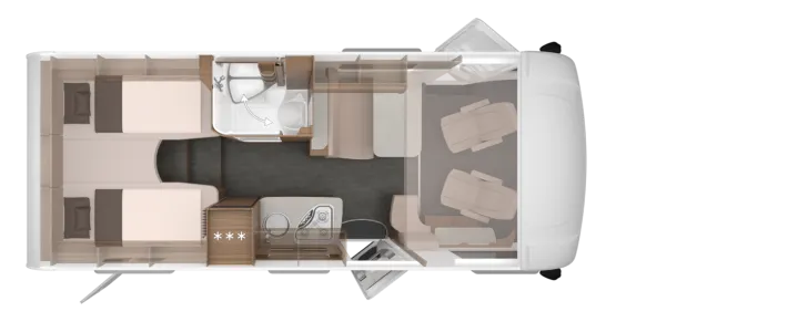 Grundriss Tag Knaus L!VE I 650 MEG Live I 650 - Verfügbar 11.2026