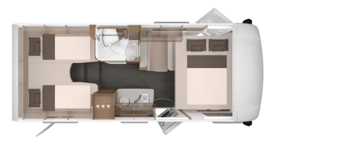 Grundriss Nacht Knaus L!VE I 650 MEG Live I 650 - Verfügbar 11.2026