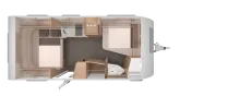 Grundriss Nacht Knaus Südwind 500 FU Black Selection Modell 2027, 1.800 kg, Teppich