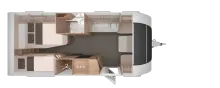 Grundriss Tag Knaus Südwind 580 UK Black Selection Mobilanlage 12V, Duo-Controll