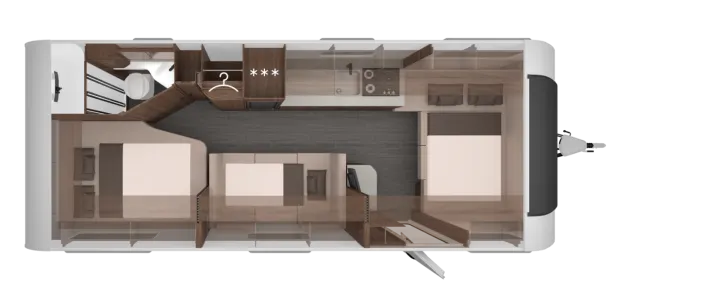 Grundriss Nacht Knaus Nordwind 660 UDF *Komfort für jede Saison*