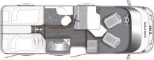 Grundriss Tag LMC Cruiser V 646 G 160PS, 1.Hand