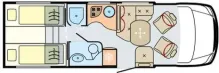 Grundriss Tag Carthago chic c-line 4.9 -AUTOMATIK-Einzelbetten