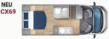 Fahrzeugbild GIOTTILINE Compact CX69 Premiere Edition Queensbett #7