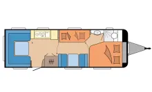 Grundriss Tag Hobby Prestige 720 UKFe Im Zulauf - Modell 2027