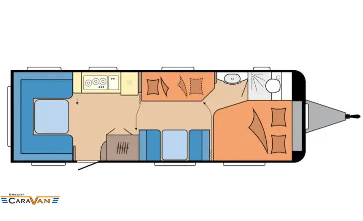 Grundriss Tag Hobby Prestige 720 UKFe Im Zulauf - Modell 2027