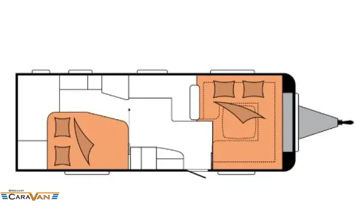 Grundriss Nacht Hobby Prestige 660 WFC im Vorlauf - Modell 2027