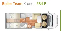 Grundriss Tag Roller Team Kronos 284 P Gut gepflegt mit extra Ausstat