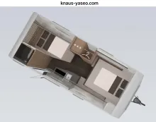 Grundriss Nacht Knaus Yaseo 500 DK Klima, Mover, Markise