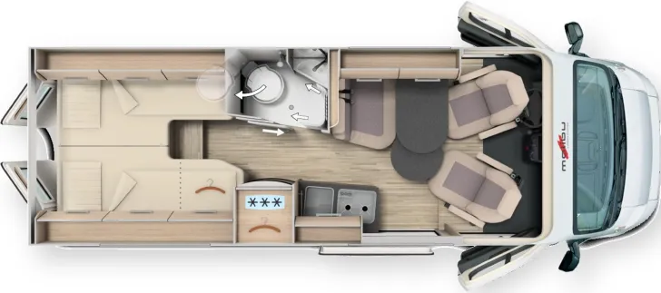 Grundriss Tag Malibu Van charming GT skyview 640 LE (767)
