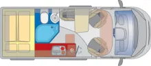 Grundriss Tag Pössl Summit Shine 600 RS Plus Fiat 140 PS