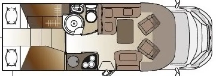Grundriss Tag Laika Ecovip 309 -Einzelbetten-AUTOMATIK