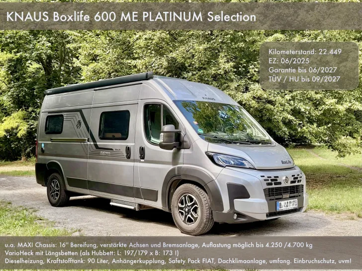 Fahrzeugbild Knaus BoxLife 600 ME Platinum Selection Automatik, mit riesem Zubehör #1