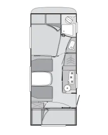 Grundriss Tag Knaus Südwind 500 FDK Silver Selection Familiengrundriss Sehr gepfleg