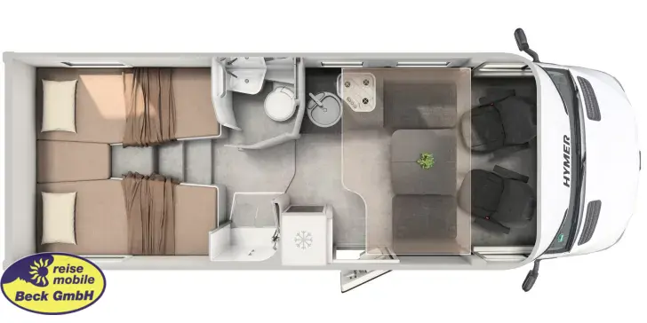 Grundriss Tag Hymer GT-S 685 Neuvorstelllung Modelljahr 27