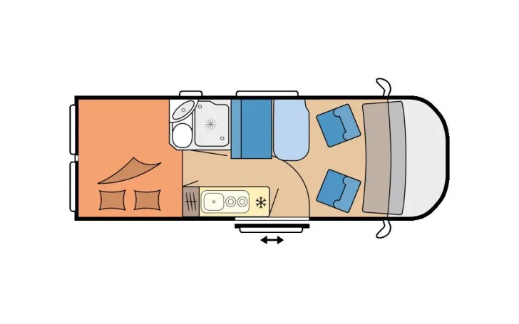 Grundriss Tag Hobby Vantana ONTOUR Edition K60 FT Allradumbau Dangel-4x4