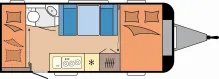 Grundriss Tag Hobby De Luxe 490 KMF