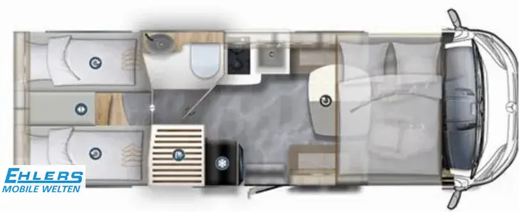 Grundriss Tag Eura Mobil Integra Line GT IL 726 EF 170PS/Autom/Backofen/Dunstabzugshaube/Mondial-Plus-Paket