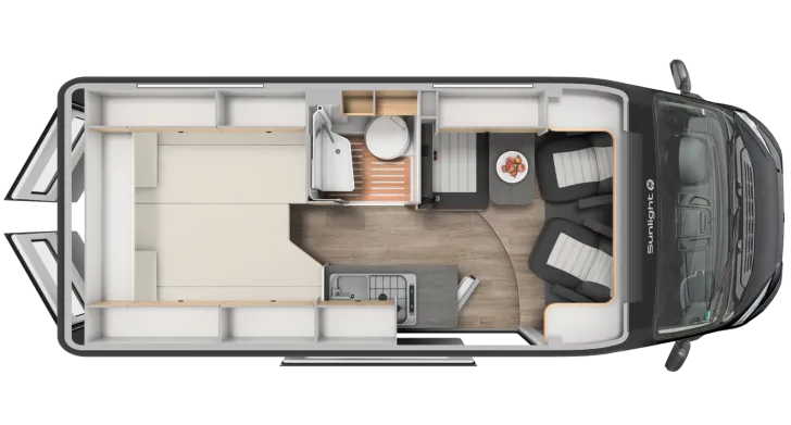 Grundriss Tag Sunlight Camper Van CLIFF 602 X