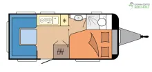 Grundriss Tag Hobby De Luxe 460 UFe Modell 2027