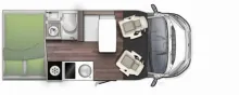 Grundriss Tag Forster T FT599HB Doppel-Din Radio/Markise/Fahrradträger/Travel-Line-Paket/Aufbaubatterie