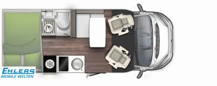 Grundriss Tag Forster T FT599HB Doppel-Din Radio/Markise/Fahrradträger/Travel-Line-Paket/Aufbaubatterie