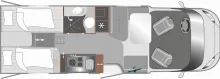 Grundriss Tag LMC Cruiser 740 EL /SONDERANGEBOT