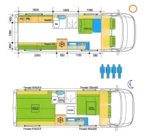 Grundriss Tag Mercedes-Benz Sprinter TRM VAN 2 (L3H2) Manufraktur CamperVan