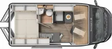 Grundriss Tag Sunlight Camper Van CLIFF 540 Adventure Multimedia Apple Carplay