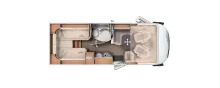 Grundriss Tag Carthago C2-tourer I 143 KB-LE lightweight 3.5t