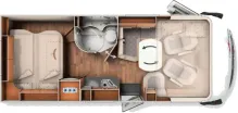 Grundriss Tag Carthago C1-tourer Edition+ I 142 QB SAT/Hubbett/Markise