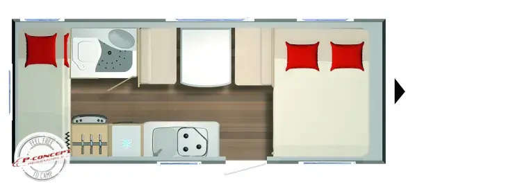 Grundriss Tag Bürstner Premio 495 TK 6P.*junger Mietwagen