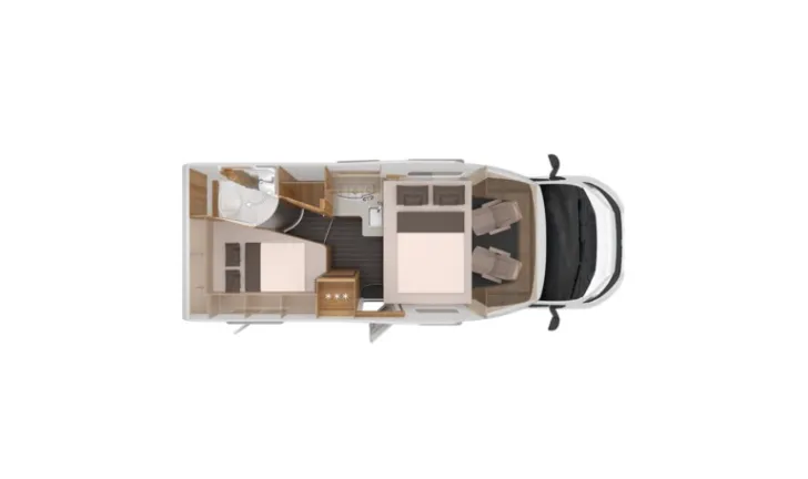 Grundriss Nacht Knaus Sky Wave 650 MF IC-Line Autark &. Maxx Fan