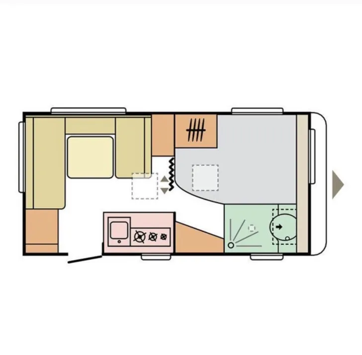 Grundriss Tag Adria Altea 432 PX Sehr gut gepflegt
