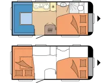 Grundriss Tag Hobby De Luxe Easy 460 UFe mit Mover, City-Wasseranschluß