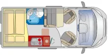 Grundriss Tag Pössl Summit 540 Citroen / Premium Ausstattung