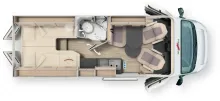 Grundriss Tag Malibu Van First Class - Two Rooms 640 LE RB charming GT skyview