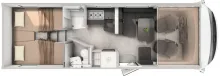 Grundriss Tag Hymer B-Klasse ML I 780 VollLuftfeder+Hydr. Hubstützen