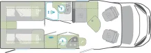Grundriss Tag Weinsberg CaraLoft 650 MEG /Markise/SAT+TV/Navi/RFK